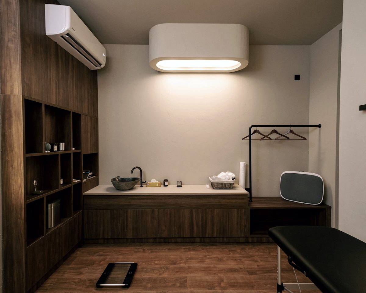 A med spa treatment room